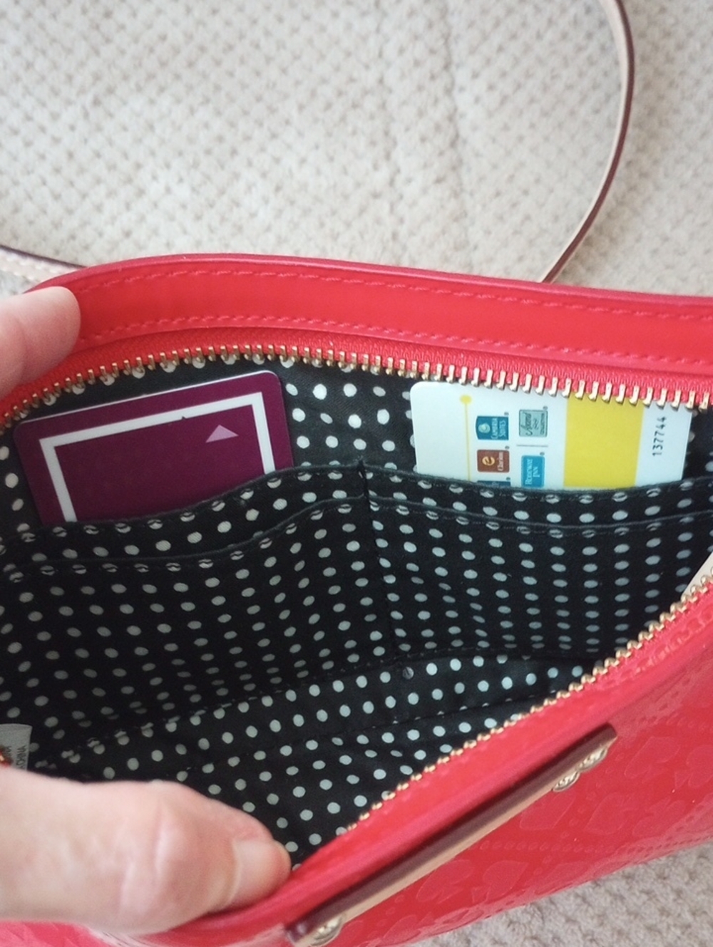 Kate Spade Amy Red Patent Crossbody Bag - Picture 6 of 11